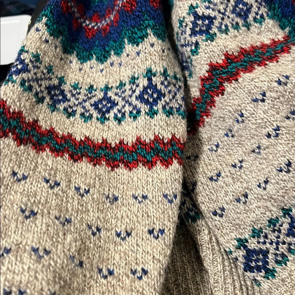 American Eagle vintage Wool Blend Men's Fair Isle Crewneck Sweater Size XL - Picture 6 of 6